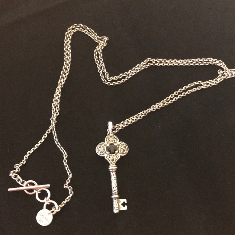 Lois Hill Sterling Key Necklace